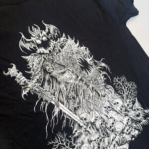 Sawblade 666 Graphic T Shirt Black Men’s Medium NWT Horror Skull Goth Metal Tee